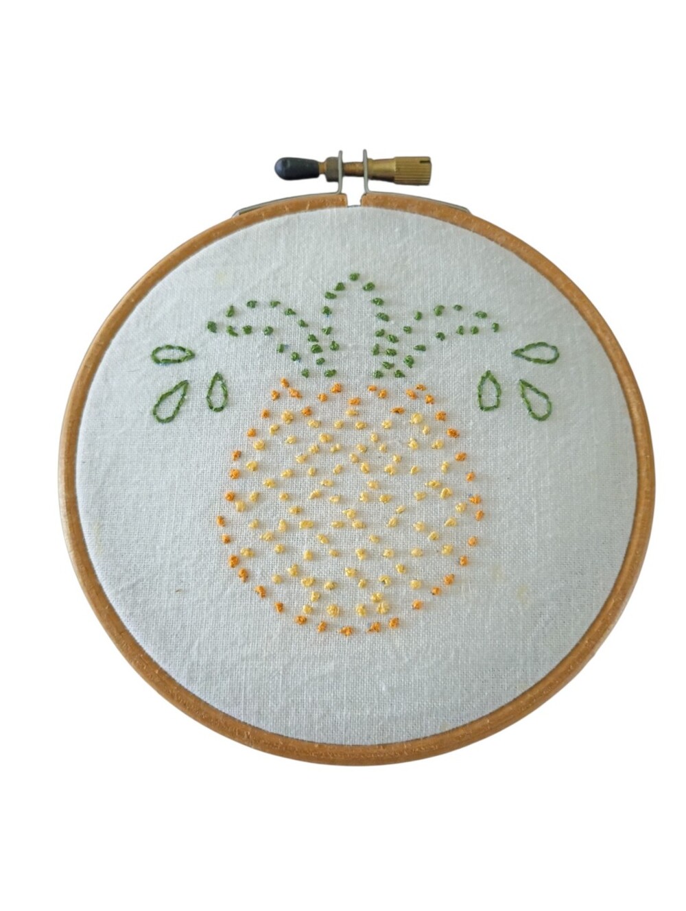 Handmade Vintage Pineapple Embroidery